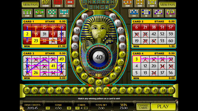 Pharaoh Bingo 8